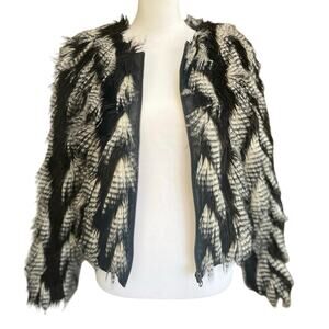 Leith faux fur jacket size xs
